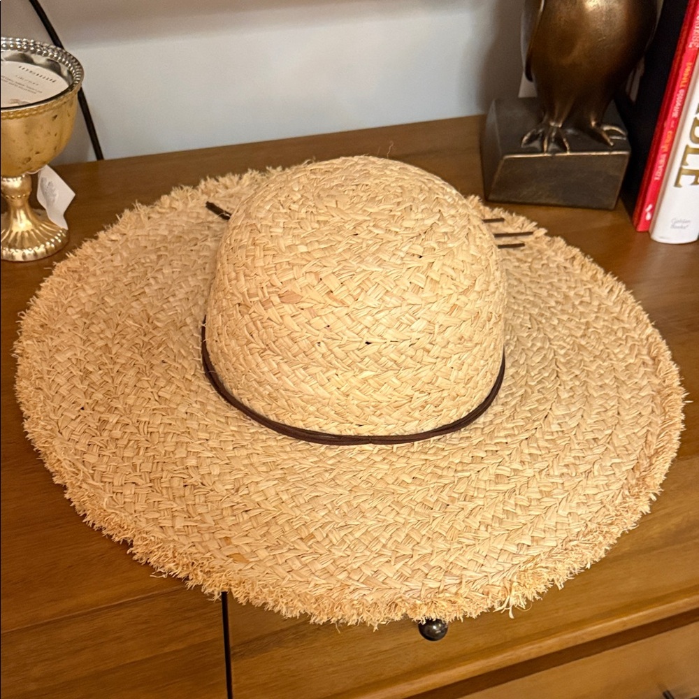 GIGI PIP Woven Straw Hat with Brown Band